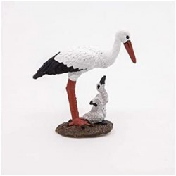 Papo - Figurine - 50159 - La vie sauvage - Cigogne et son bébé