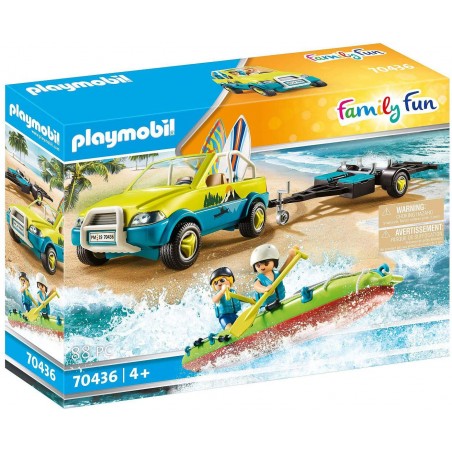 Playmobil - 70436 - Family Fun - Voiture avec canoë