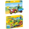 Playmobil - 6964 - 1.2.3 - Fermier avec tracteur et remorque