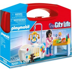 Playmobil - 70531 - La maison moderne - Valisette Chambre de bébé