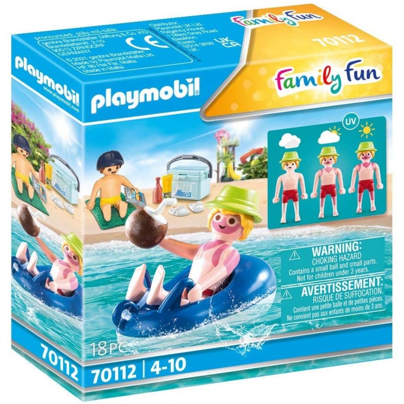 Playmobil - 70112 - Le parc aquatique - Vacancier avec coups de soleil et bouée