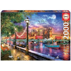 Educa - Puzzle 2000 pièces - Londres au coucher de soleil