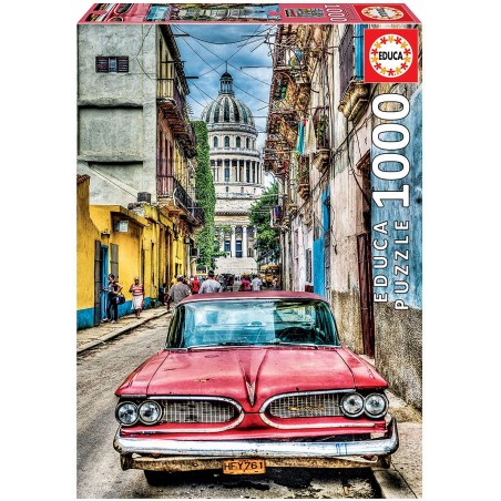 Educa - Puzzle 1000 pièces - Voiture vintage à La Havane