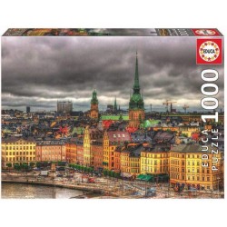 Educa - Puzzle 1000 pièces - Vue de Stockholm, Suède