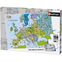 Nathan - Puzzle 150 pièces - Carte d'Europe