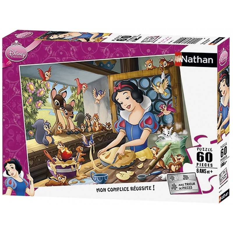 Nathan - Puzzle 60 pièces - Blanche-Neige fait de la pâtisserie - Disney