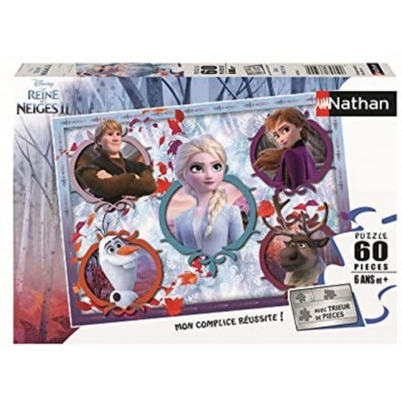 Nathan - Puzzle Enfant - Puzzle 60p - Unis pour la vie Disney La Reine des Neiges 2 - Enfants dès 6