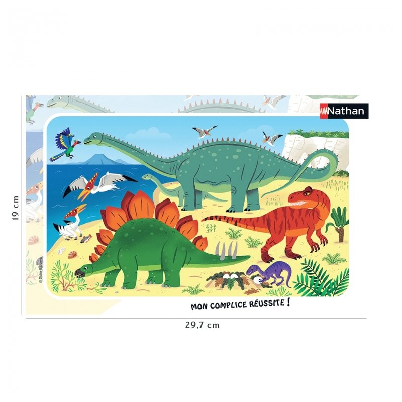 Ravensburger - Puzzle cadre 15 pièces - Les dinosaures du Jurassique