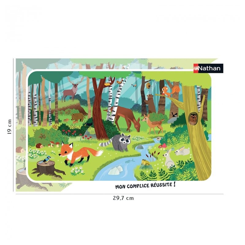 Nathan - Puzzle cadre 15 pièces - Les animaux de la forêt