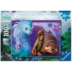 Ravensburger - Puzzle 100 pièces XXL - Le monde fantastique de Raya - Disney Raya et le dernier drag