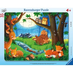 Ravensburger - Puzzle cadre 35 pièces - Les petits animaux s'endorment