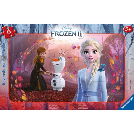 Ravensburger - Puzzle cadre 15 pièces - Regard vers l'avenir - Disney La Reine des Neiges 2