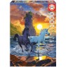 Educa - Puzzle 1000 pièces - Des licornes sur la plage