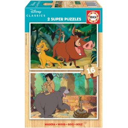 Educa - Puzzle 2x16 pièces - Disney Princesses