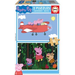 Educa - Puzzle 2x16 pièces - Peppa Pig
