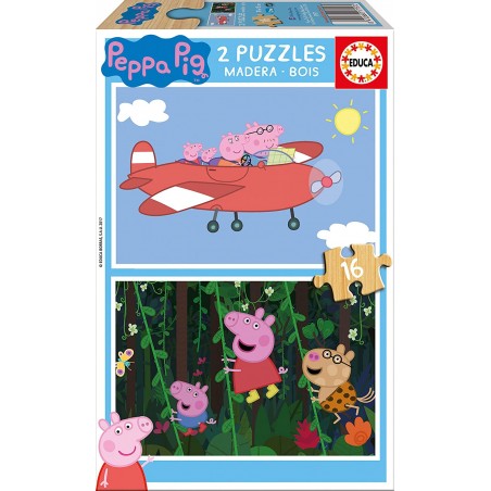 Educa - Puzzle 2x16 pièces - Peppa Pig