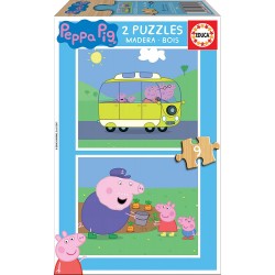 Educa - Puzzle 2x9 pièces - Peppa Pig