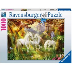 Ravensburger - Puzzle 1000 pièces - Licornes dans la forêt
