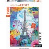 Nathan - Puzzle 1500 pièces - Tour Eiffel multicolore