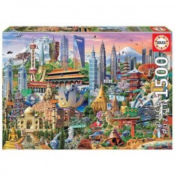 Educa - Puzzle 1500 pièces - Les grattes ciels d'Asie