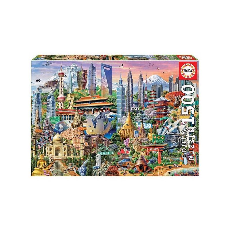 Educa - Puzzle 1500 pièces - Les grattes ciels d'Asie