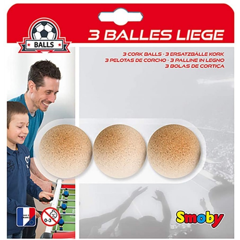 Smoby - 3 Balles en Plastique pour Babyfoot - 34 mm - 140711