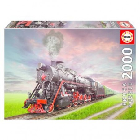 Educa - Puzzle 2000 pièces - Locomotive à vapeur