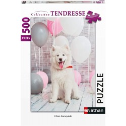 Ravensburger - Puzzle Nathan 500 pièces - Chien Samoyède