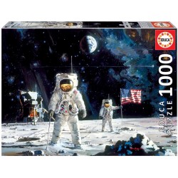 Educa - Puzzle 1000 pièces - Premier homme sur la Lune
