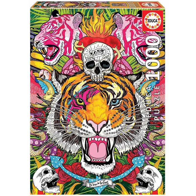 Educa - Puzzle 1000 pièces - Tigre extatique