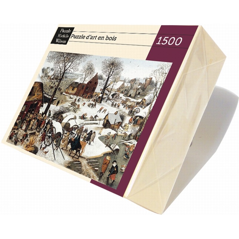 Michèle Wilson - Puzzle d'art en bois - 1500 pièces - Le denombrement de Bethleem - Bruegel