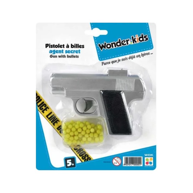 Wonder Kids - Pistolet à billes d'agent secret avec billes
