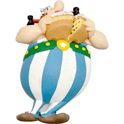 Plastoy - Figurine - 70021 - Astérix - Magnet - Obélix mangeant un gâteau