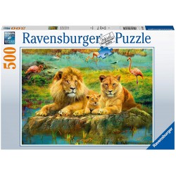 Ravensburger - Puzzle 500 pièces - Lions dans la savane