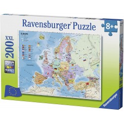 Ravensburger - Puzzle 200 pièces XXL - Carte d'Europe