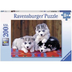 Ravensburger - Puzzle 200 pièces XXL - Mignons Huskies
