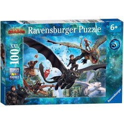 Ravensburger - Puzzle 100 pièces XXL - Le monde caché - Dragons 3