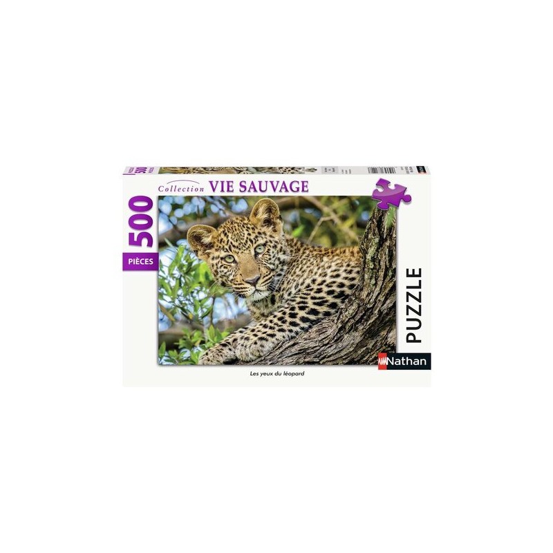Ravensburger - Puzzle 500 pièces - Les yeux du léopard