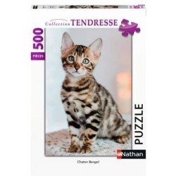 Nathan - Puzzle 500 pièces - Chaton Bengal