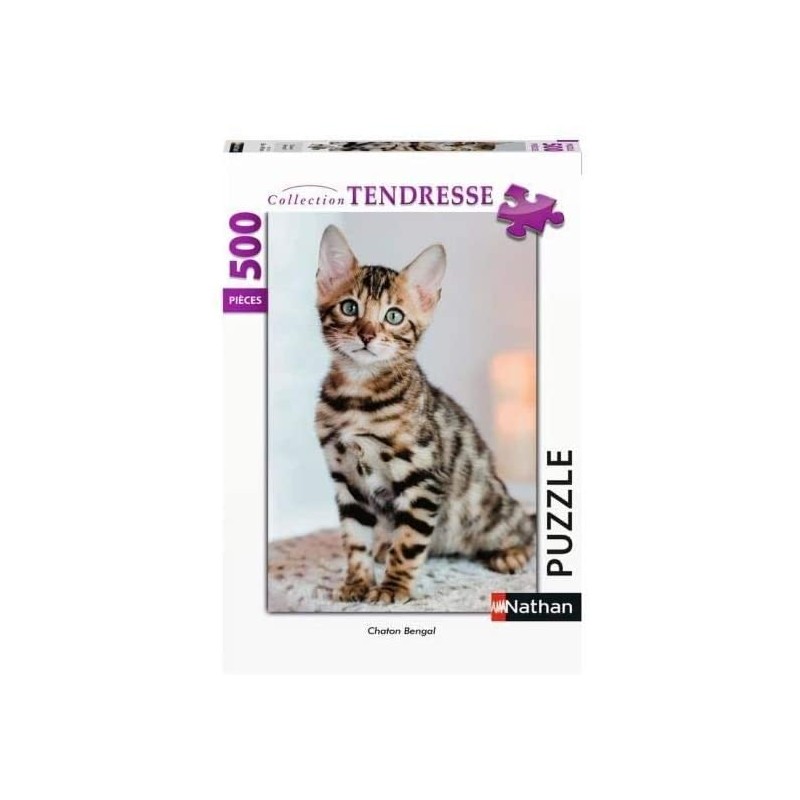 Ravensburger - Puzzle Nathan 500 pièces - Chaton Bengal