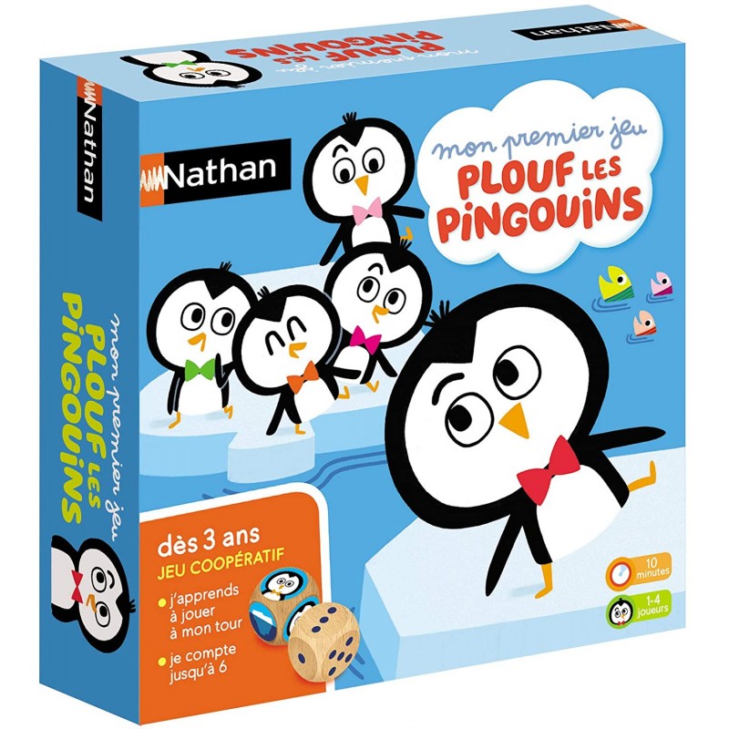 Nathan - Jeu de société - Plouf les pingouins - Jeu coopératif