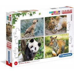 Clementoni - Puzzle 20, 60, 100, et 180 pièces - Bébés animaux