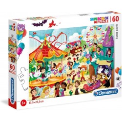 Clementoni - Puzzle 60 pièces - Le parc d'attractions