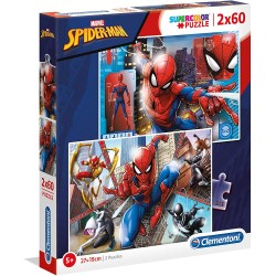 Clementoni - Puzzle 2x60 pièces - Spiderman
