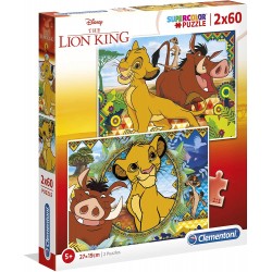 Clementoni - Puzzle 2x60 pièces - Le Roi Lion