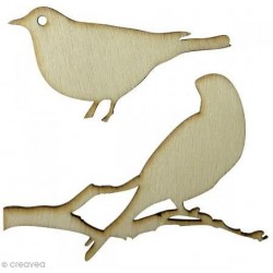 PWI - Oiseaux - miniature en bois