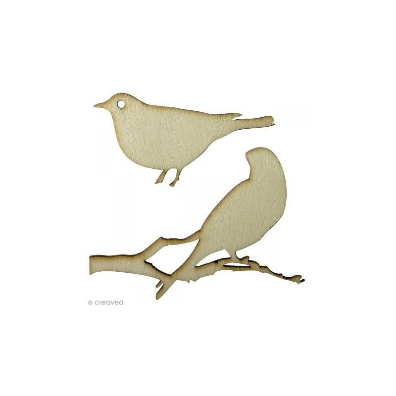 PWI - Oiseaux - miniature en bois