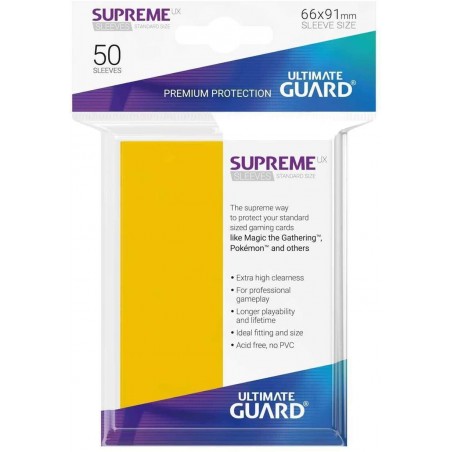 Ultimate Guard - Blister de 50 sleeves Supreme UX taille standard - Jaune