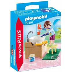 Playmobil Enfant avec lavabo Multicolor 70301