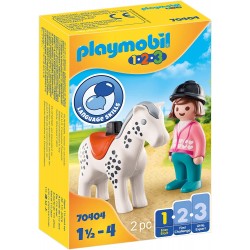Playmobil - 70404 - 1.2.3 - Cavalière avec cheval